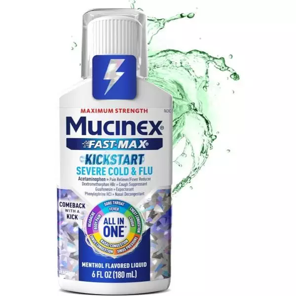 Mucinex Fast-Max Rhume & Grippe Sévère | Sirop Multi-Symptômes 180 ml ...