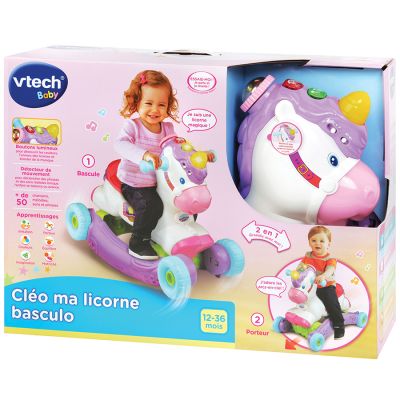 VTECH|Licorne à bascule Cléo - porteur bébé 2 en1|1-3Ans