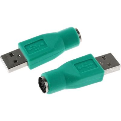 Adaptateur USB vers PS2 2pcs Vert Adaptateur convertisseur PS / 2 femelle vers USB mâle pour souris et clavier