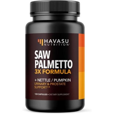 PROSTATE |  SAW PALMETO Formule 3X avec extrait d'ortie et de graines de citrouille | Bloqueur DHT et soutien à la santé de la prostate et des voies urinaires |