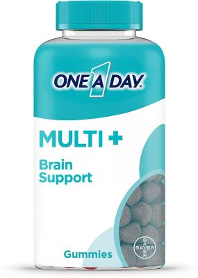 One A Day Multi+ | Multivitamines + Soutien cérébral  et Mémoire + Complexe de vitamines Super 8 B | 100 comprimés gummies