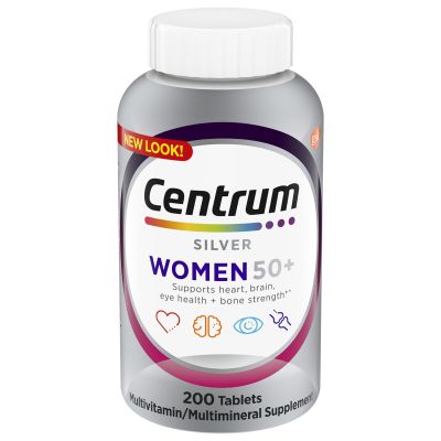 Centrum Silver Women's Multivitamin for Women 50 ans et + | 200 Comprimés