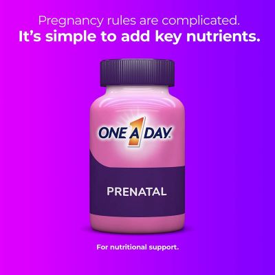 One A Day Prenatal | Multivitamines pour femme | vitamine A, de la vitamine C, de la vitamine D, B6, B12, du fer, des oméga-3 DHA