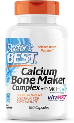 Doctor's Best Calcium Bone Maker Complex avec MCHCal | Pour la SANTÉ DES OS | 180 capsules