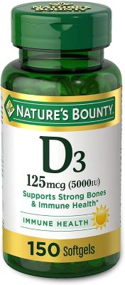 vitamine d3 Nature's bounty 150 softgels
