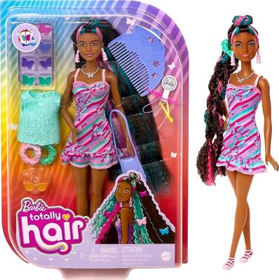 ENFANT|Poupée Barbie Totally Hair et 15 Accessoires de Coiffure  3Ans+