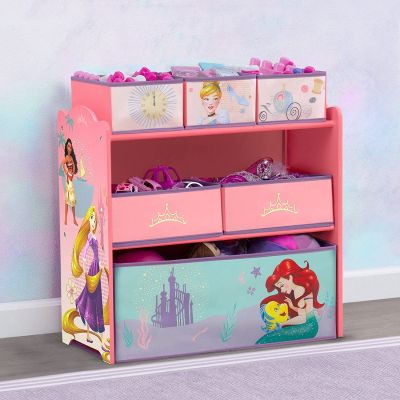 Meuble de rangement jouet Enfant 03 Ans+| 6 Bacs de rangement de jouets Princesse DISNEY | Delta Children Design & Store  