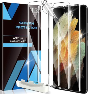 Pack de 2 Protecteurs d'écran LK  compatible avec Samsung Galaxy S21 Ultra, film TPU auto-cicatrisant, anti-rayures, pas de bulle, tactile