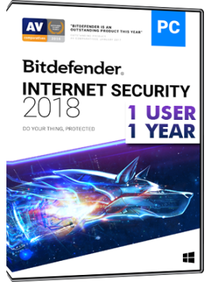 BITDEFENDER INTERNET SECURITY 2018 1AN / 1 PC