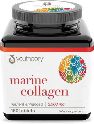 Collagène marin avec 18 acides aminés, 160 unités | Youtheory 