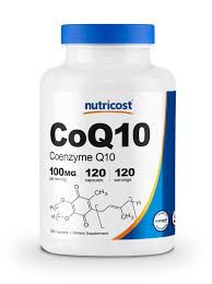 Nutricost CoQ10 100mg, 120 Capsules Végétariennes, 120 Portions - Haute Absorption, Végétarienne, Sans OGM, Coenzyme Q10
