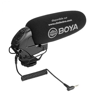 MICROPHONE BOYA BY-BM3032 |Microphone fusil à pompe super-cardioïde à condensateur de diffusion Entretien Microphone capacitif Caméra Microphone vidéo Compatible avec Appareils photo reflex numériques et caméscope
