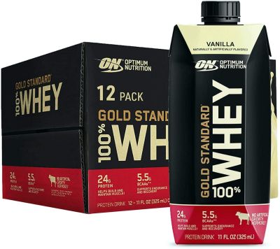 Optimum Nutrition Gold Standard 100% Whey Protein Shake | Pret à boire | PACK DE 12