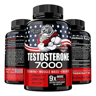 TESTOSTERONE 7000 | Booster de testostérone pour hommes - Pour la santé, l'énergie et l'endurance - Fabriqué aux États-Unis - Amélioration de la testostérone masculine avec Horny Goat, Tongkat Ali - Supplément de testostérone pour la masse musculaire