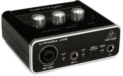 Behringer 2x2 USB Audio interface UM2 U-PHORIA