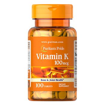 Vitamine K 100mcg 100 COMPRIMES PURITAN'S PRIDE