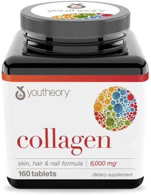 Youtheory Collagen Advanced with Vitamin C, 160 Count (1 pot)