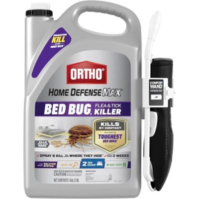 Ortho Home Defense Max Anti-Punaises de Lit, Puces & Tiques - Spray 1 Gallon - Prêt à l'Emploi