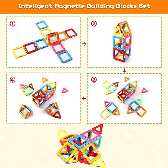 AOMIKS Blocs Magnétiques Pour Enfants 173 Pièces Mini Tuiles De Con Magnetiques Couleur Macaron Blocs De Constructio Am AOMIKS Blocs Magnétiques Pour Enfants 173 Pièces Mini Tuiles De Con Magnetiques Couleur Macaron Blocs De Constructio Am