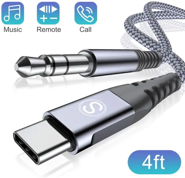 Adaptateur USB-C Vers Jack 3,5 Mm - Puce Hi-Fi, Alliage Aluminium, Pour Téléphone/ordinateur - 5